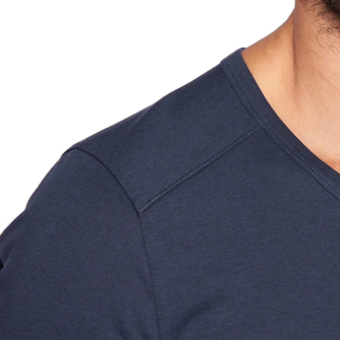 Slim-Fit Gym & Pilates T-Shirt - Navy Blue Print