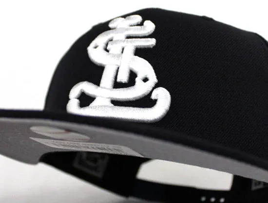 St Louis Cardinals 1900 New Era 9Fifty Snapback Hat (Navy Gray Under Brim)