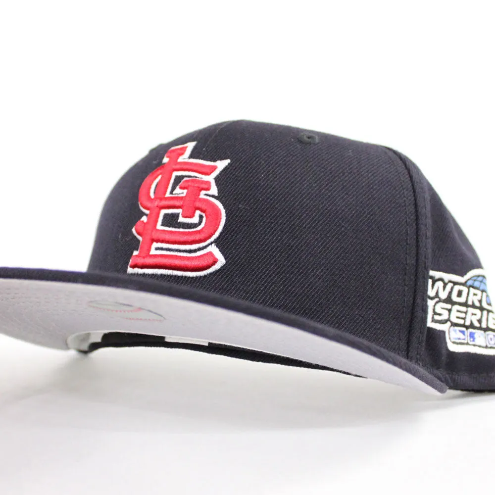St Louis Cardinals 2004 World Series New Era 59Fifty Fitted Hat (Navy Red Gray Under Brim)