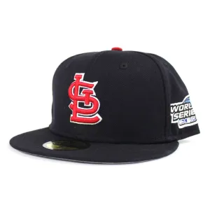 St Louis Cardinals 2004 World Series New Era 59Fifty Fitted Hat (Navy Red Gray Under Brim)