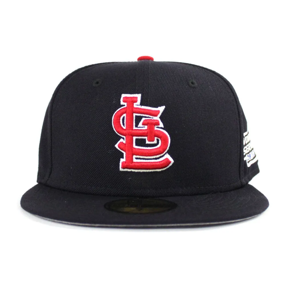 St Louis Cardinals 2004 World Series New Era 59Fifty Fitted Hat (Navy Red Gray Under Brim)