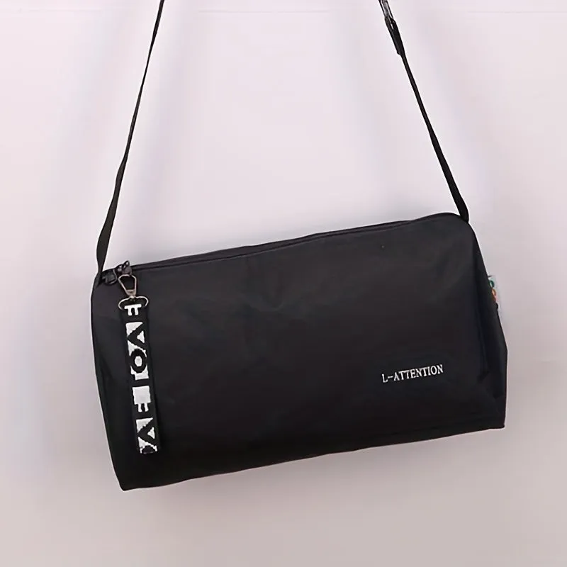 Store Simple Travel Bag Cross-border Single-shoulder Men's Fitness Women's Cross-body Yoga Bag Luggage Bag Solid Color Fashionable Sports Bag