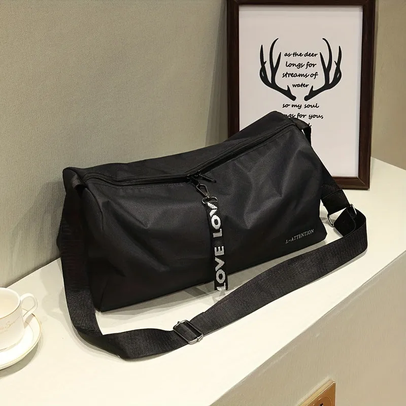 Store Simple Travel Bag Cross-border Single-shoulder Men's Fitness Women's Cross-body Yoga Bag Luggage Bag Solid Color Fashionable Sports Bag