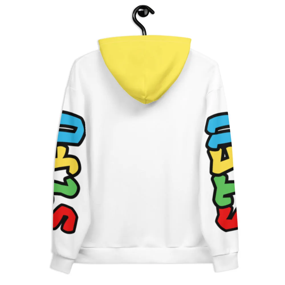 Super STFU Unisex Hoodie - White/Yellow