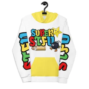 Super STFU Unisex Hoodie - White/Yellow