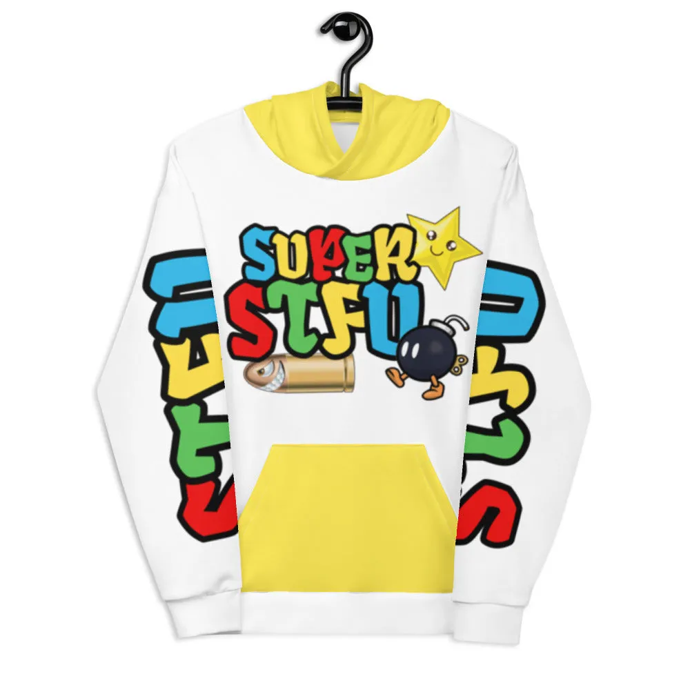 Super STFU Unisex Hoodie - White/Yellow