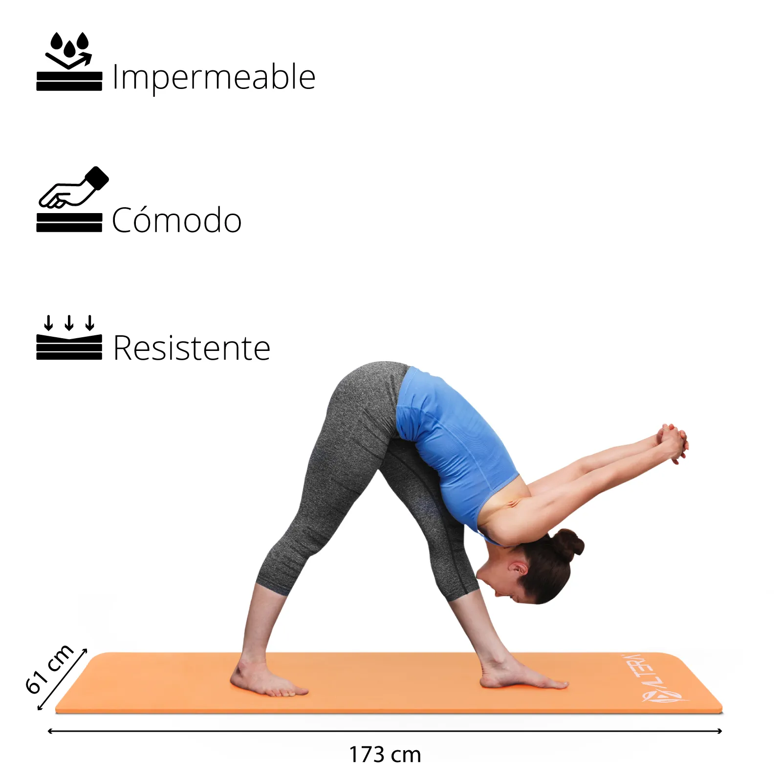 Tapete Yoga Mat Fitnes Ejercicio Antideslizante Grosor 1.4cm