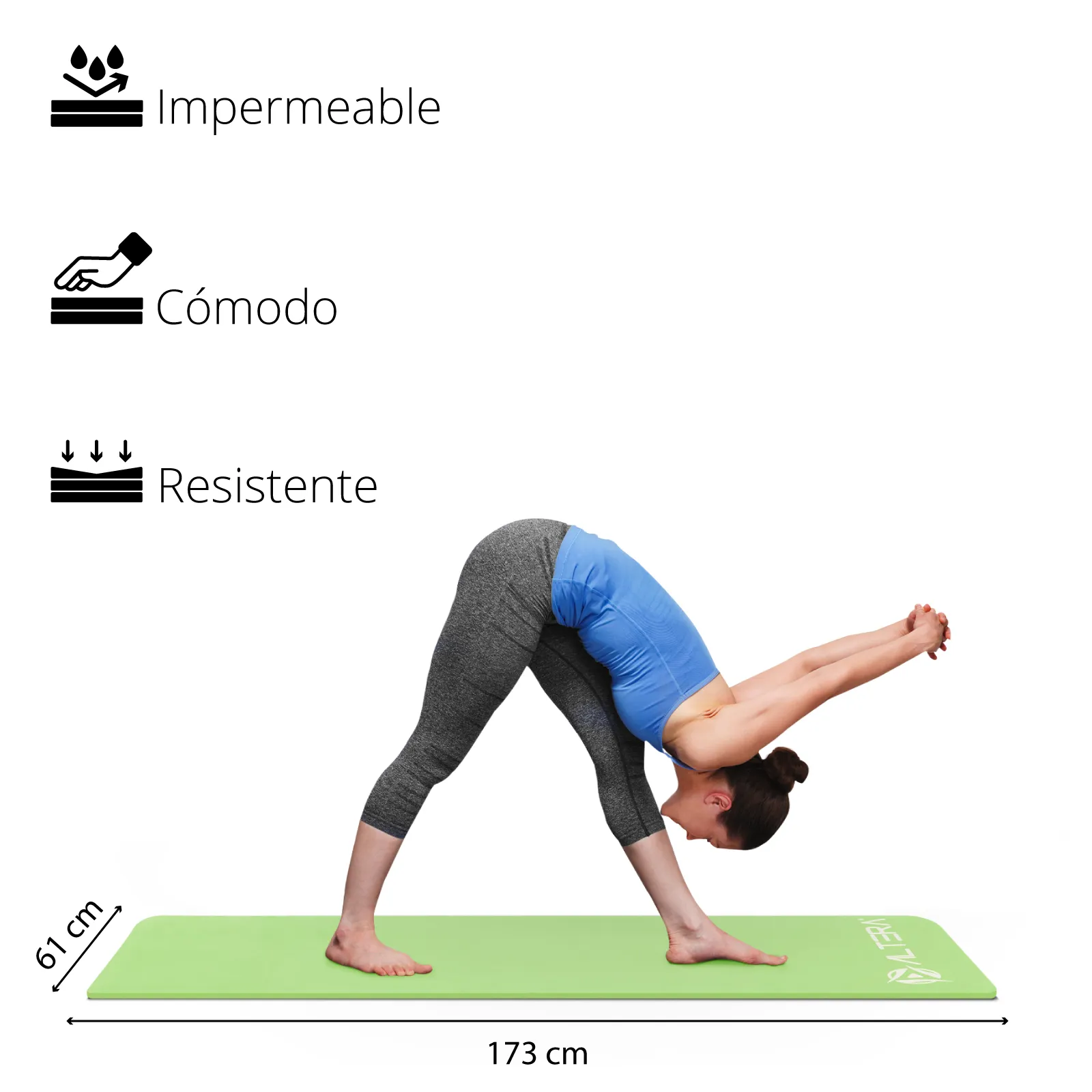 Tapete Yoga Mat Fitnes Ejercicio Antideslizante Grosor 1.4cm