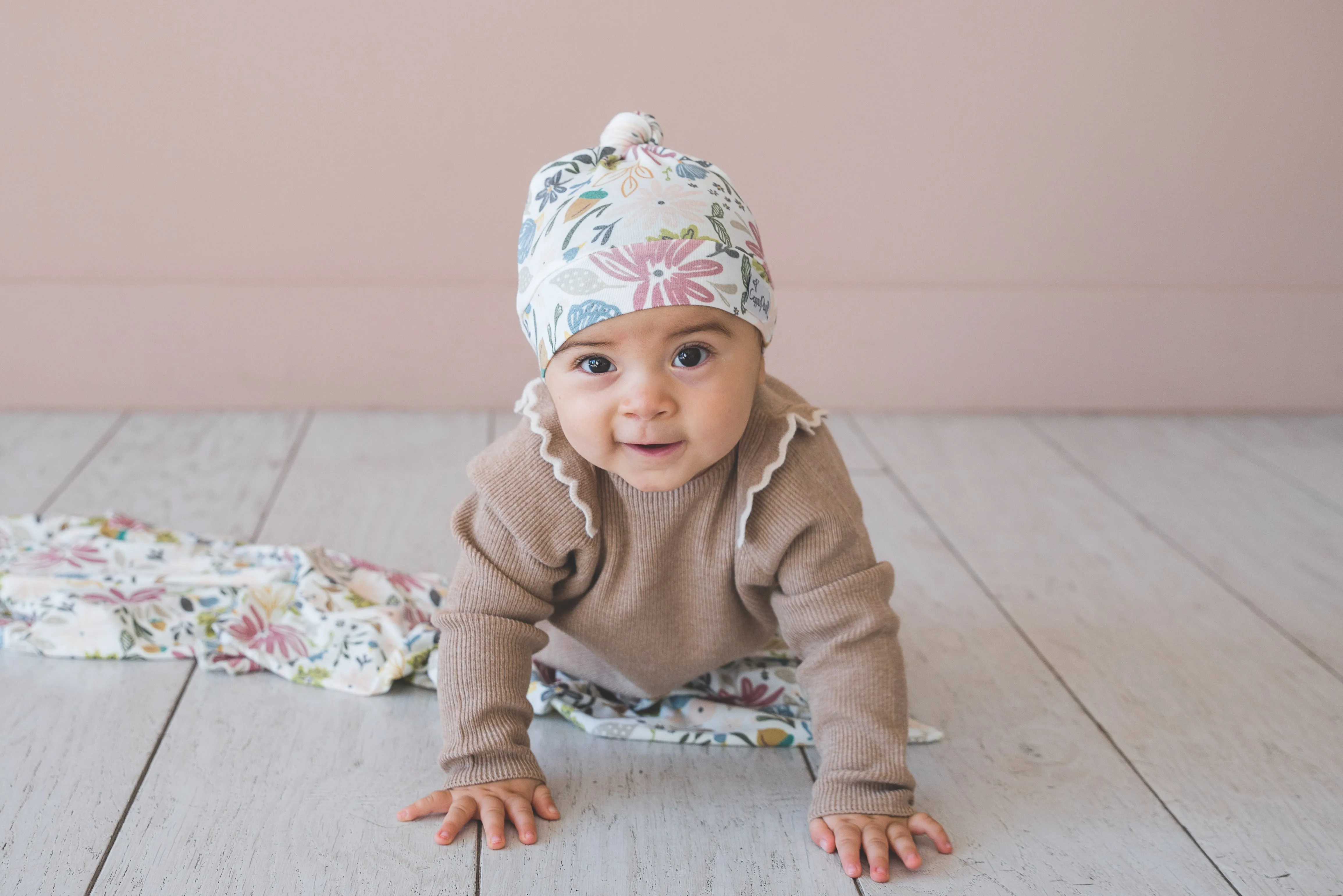 Top Knot Hat - Olive
