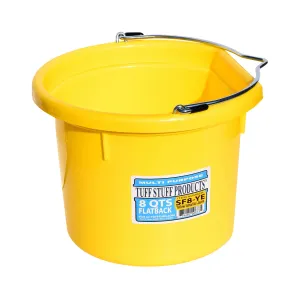 Tuff Stuff Flat Back Bucket 8 qts (Yellow)