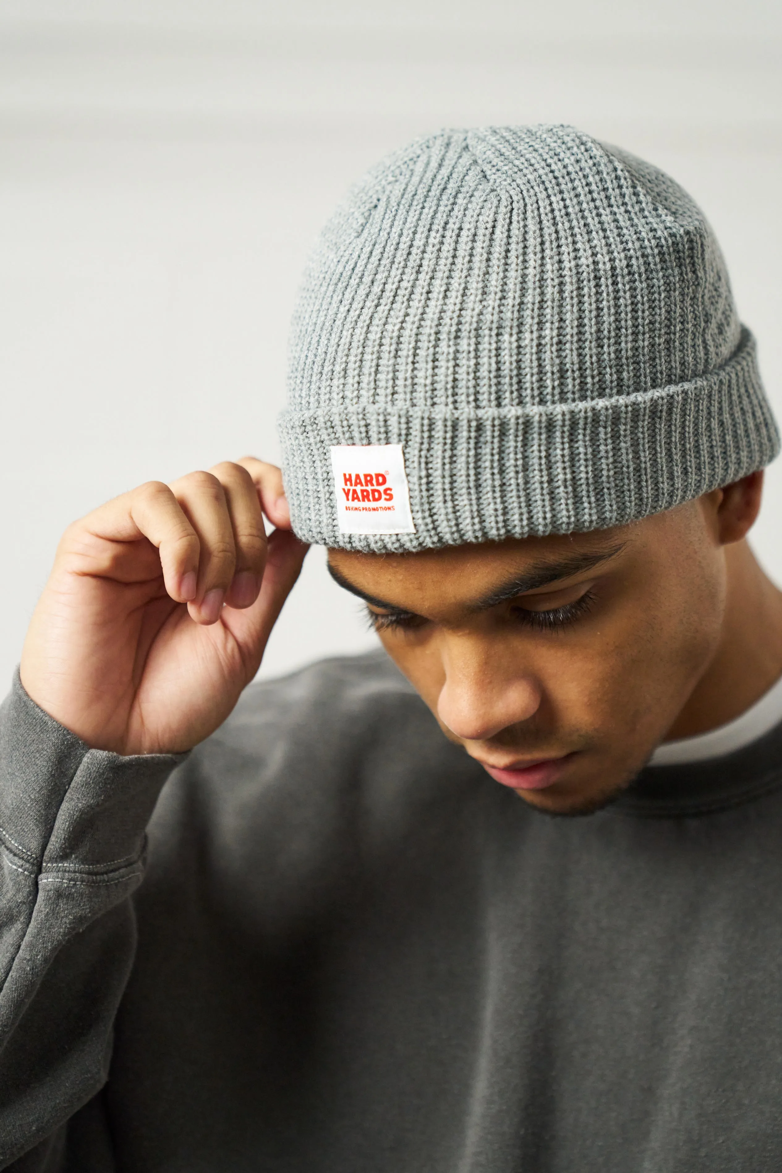 Vice 84 'Hard Yards' Fisherman Ribbed Beanie - Grey
