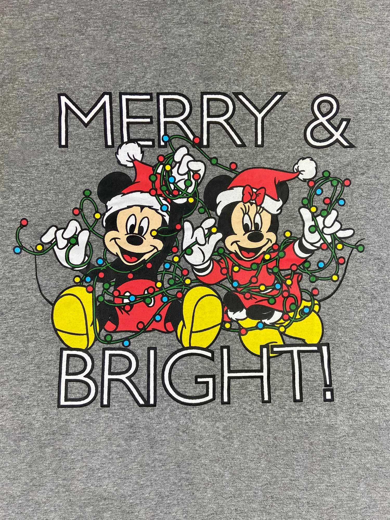 Women's Disney Christmas Mickey & Minnie Mouse Sleep Shirt Pajama Dorm Shirt