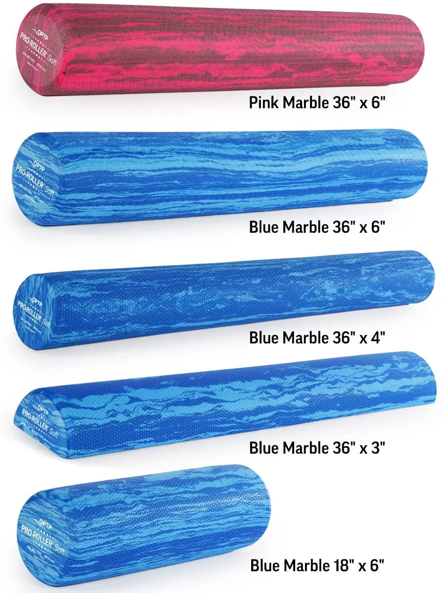 Yoga Foam Roll Exercises, and Muscle Recovery - Blue 36" x 6"